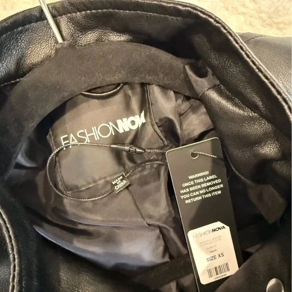 Fashion Nova Faux Leather Demi Jacket - Picture 4 of 7